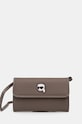 Karl Lagerfeld portfel drobny wzór brązowy 245W3218