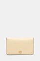 Kožni novčanik Coach bez uzorka bež CR990