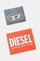 Bavlnená peňaženka Diesel 1DR 1DR BI-FOLD ZIP II modrá X09888.P1730