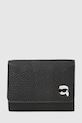 Портмоне Karl Lagerfeld IKON изкуствена кожа черен A4W32003