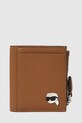 Портмоне Karl Lagerfeld IKON изкуствена кожа кафяв A4W32005