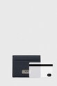 Akcesoria Armani Exchange etui na karty skórzane 958053.CC843.NOS szary