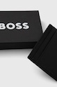 Αξεσουάρ Δερμάτινη θήκη για κάρτες BOSS 50470473 μαύρο