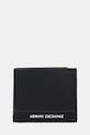 Armani Exchange portfel skórzany imitacja skóry licowej czarny XM000167.AF17217.NOS