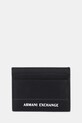 Kožni etui za kartice Armani Exchange etui za kartice crna XM000169.AF17217.NOS