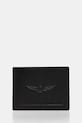 Aeronautica Militare portfel skórzany skóra licowa czarny AM241