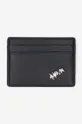 black Ader Error leather card holder Unisex