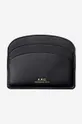 black A.P.C. leather card holder Unisex