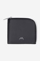A-COLD-WALL* leather wallet Leather Coin plain black ACWUA031