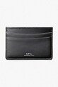 A.P.C. carcasă din piele Cartes Andre piele negru PXAWV.H63028
