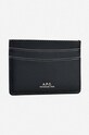 A.P.C. carcasă din piele Cartes Andre negru PXAWV.H63028