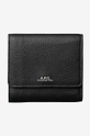 black A.P.C. leather wallet Compact Lois Unisex