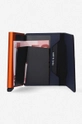 Secrid wallet Slimwallet Matte SM-Nightblue & Orange Aluminum, Natural leather