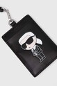 Karl Lagerfeld etui na karty skórzane 241W3205 czarny AA00