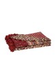 Σαλόνι και υπνοδωμάτιο Καρό ύφασμα J-Line Cotton Red 41752 μπορντό