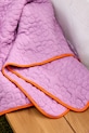 Rice koc bawełniany 2 x 130 x 180 cm fioletowy BLCOT.FLOPU