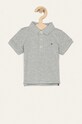 Tommy Hilfiger - Polo dziecięce 74-176 cm z elastanem szary KB0KB03975