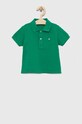 Детское хлопковое поло United Colors of Benetton хлопок зелёный 3089G3008.P.NOS