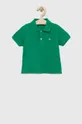 зелений Дитяче бавовняне поло United Colors of Benetton Для хлопчиків