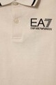 EA7 Emporio Armani tricouri polo din bumbac pentru copii 8NBF51.BJ02Z bej AW24