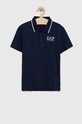 EA7 Emporio Armani polo bawełniane dziecięce bawełna granatowy 8NBF51.BJ02Z