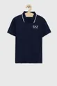 mornarsko plava Pamučna polo majica EA7 Emporio Armani Za dječake