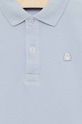 Băieți United Colors of Benetton tricouri polo din bumbac pentru copii 3089C300Q.G.NOS albastru