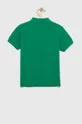Παιδικά βαμβακερά μπλουζάκια πόλο United Colors of Benetton πράσινο