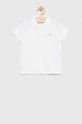 Dětské polo tričko United Colors of Benetton s elastanem bílá 3WG9C300O.G.NOS