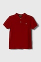 United Colors of Benetton tricouri polo din bumbac pentru copii uni rosu 3089C300Q.G.NOS.9BYX