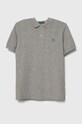 Дитяче бавовняне поло United Colors of Benetton бавовна сірий 3089C300Q.G.NOS.9BYX