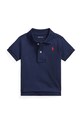 Хлопковое поло для младенцев Polo Ralph Lauren хлопок тёмно-синий 320570127002