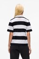 Βαμβακερό μπλουζάκι πόλο Karl Lagerfeld A4W17099 μαύρο AA00