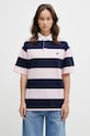 Coperni polo bawełniane Striped Polo wzorzyste różowy COPJS117F5026