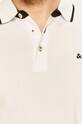 Βαμβακερό μπλουζάκι πόλο Jack & Jones 12136668 λευκό