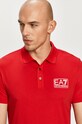 Îmbrăcăminte EA7 Emporio Armani - Tricou Polo 8NPF12.PJNQZ rosu