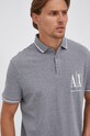 Armani Exchange Polo 8NZFPA.Z8M5Z.NOS regular szary 8NZFPA.Z8M5Z.NOS