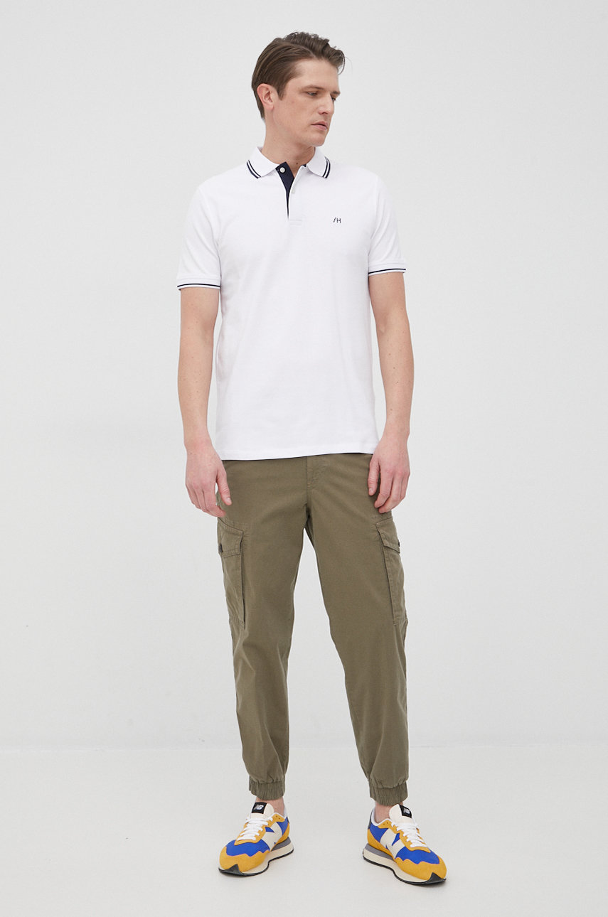 Selected Homme tricou polo alb