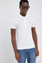 λευκό Βαμβακερό μπλουζάκι πόλο Lacoste