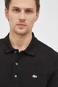 Pamučna polo majica Lacoste PH4014. crna