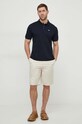 Bombažen polo Emporio Armani 8N1FQ2.1JTKZ.NOS mornarsko modra AA00