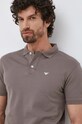 Emporio Armani polo bawełniane brązowy 8N1FQ2.1JTKZ.NOS
