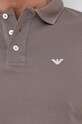Emporio Armani polo bawełniane 8N1FQ2.1JTKZ.NOS brązowy