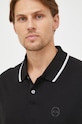 Armani Exchange polo bawełniane czarny 8NZF75.Z8M5Z.NOS