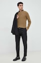 Armani Exchange polo bawełniane 8NZFPQ.ZJH4Z.NOS czarny AA00