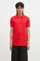 Lacoste polo bawełniane PH4012 240 gładkie czerwony PH4012.240