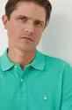 zelená Bavlnené polo tričko United Colors of Benetton