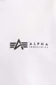 bijela Pamučna polo majica Alpha Industries