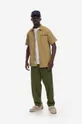 зелен Памучна тениска с яка Aries Mini Problemo Uniform Shirt AR40114 ARMY GREEN Чоловічий