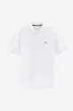 Βαμβακερό μπλουζάκι πόλο Woolrich λευκό